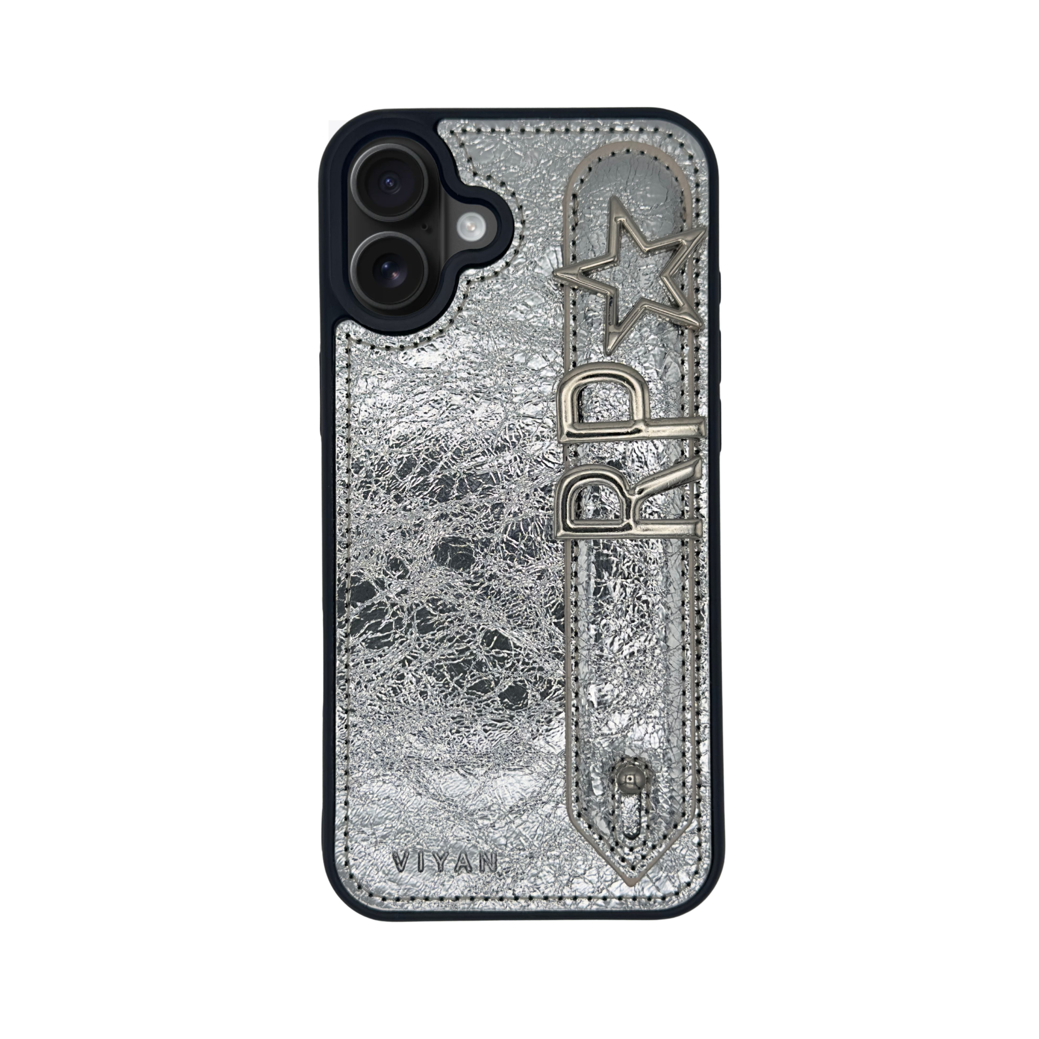 Personalized Leather Phone Case for iPhone 16 Plus – VIYAN
