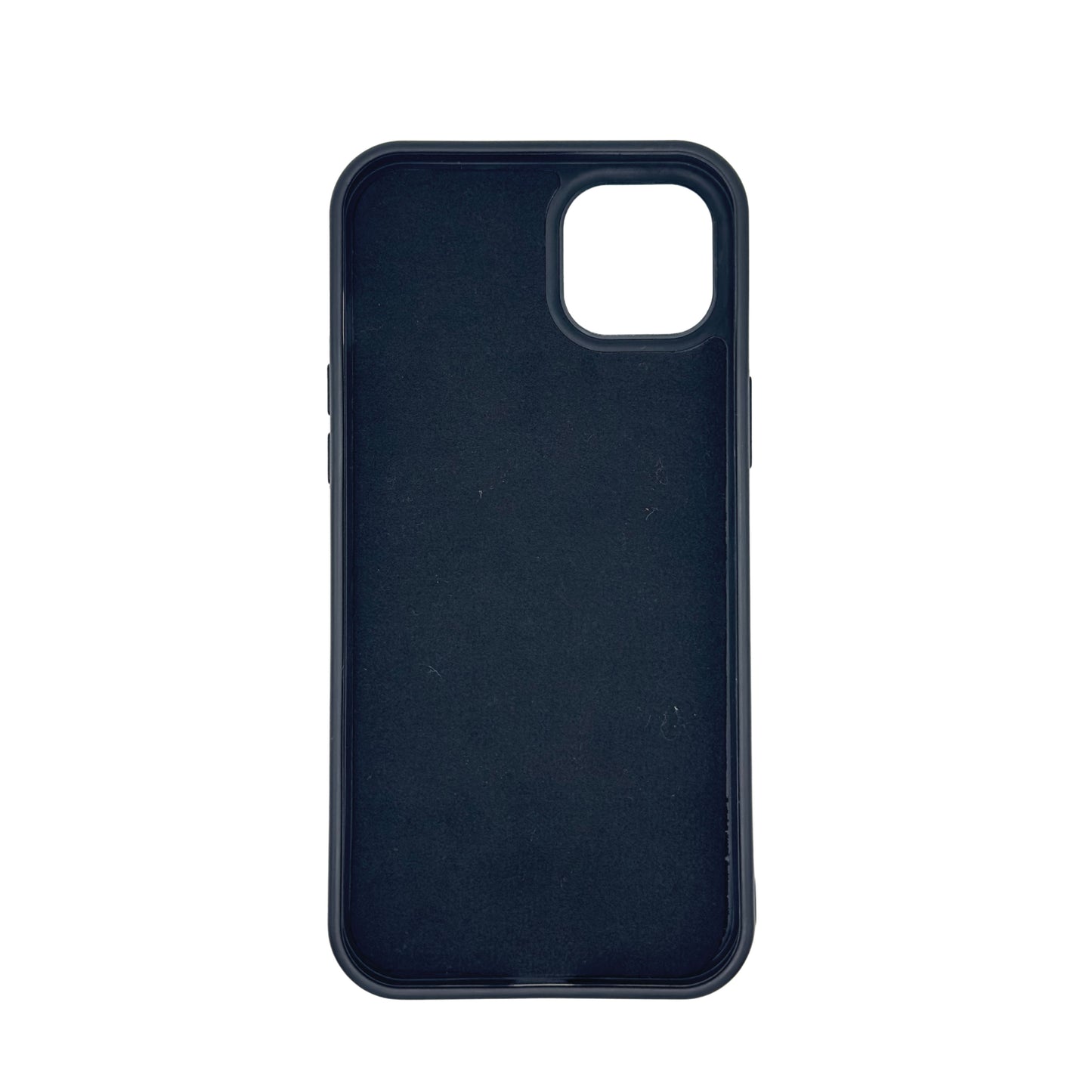 Soft-lined interior of VIYAN leather iPhone 15 Plus case