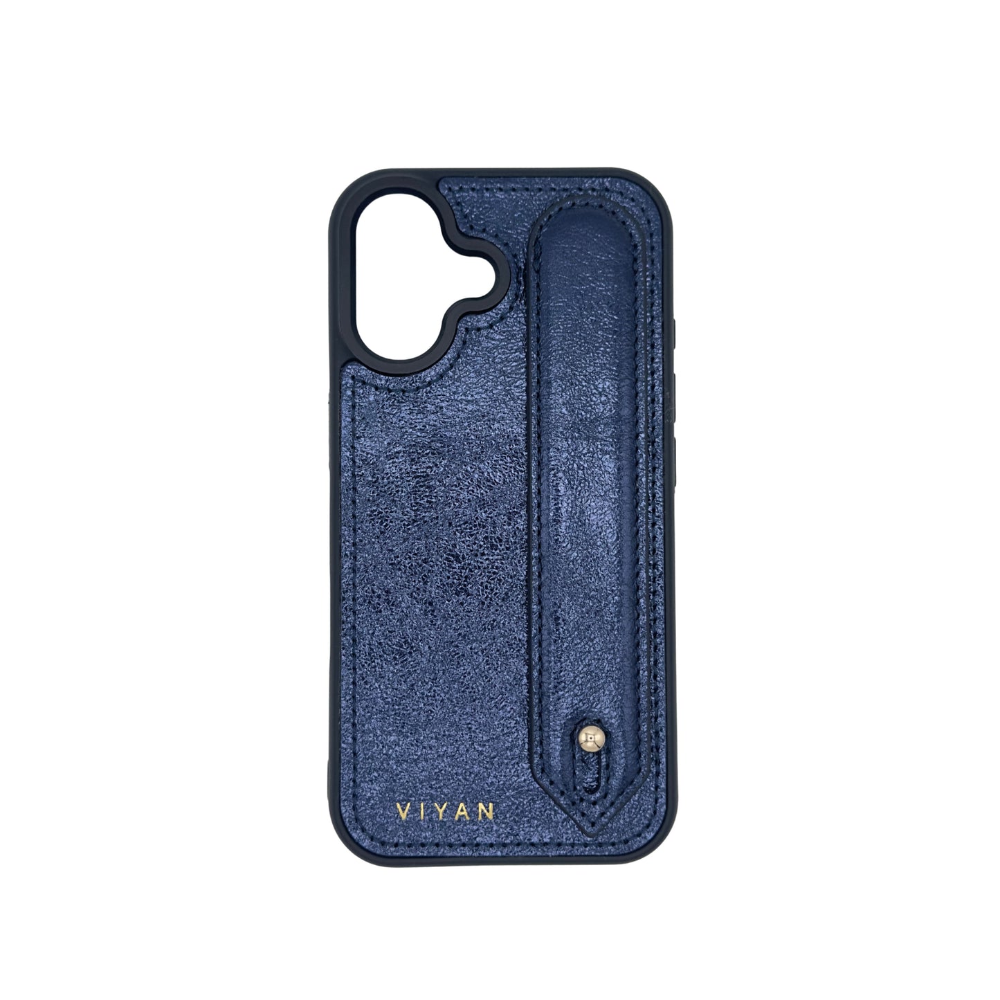 Navy leather iPhone 16 case #navy