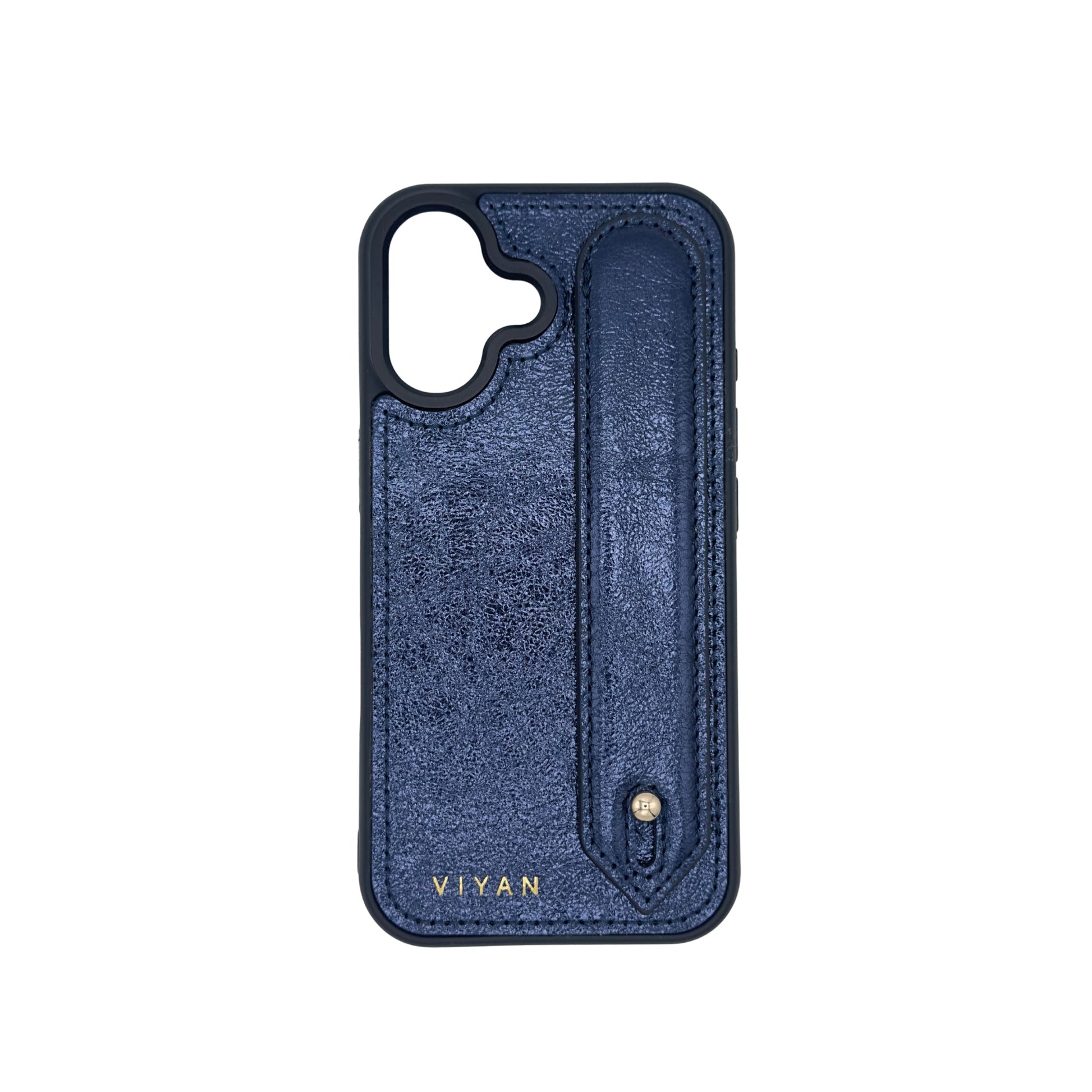Navy leather iPhone 16 case #navy