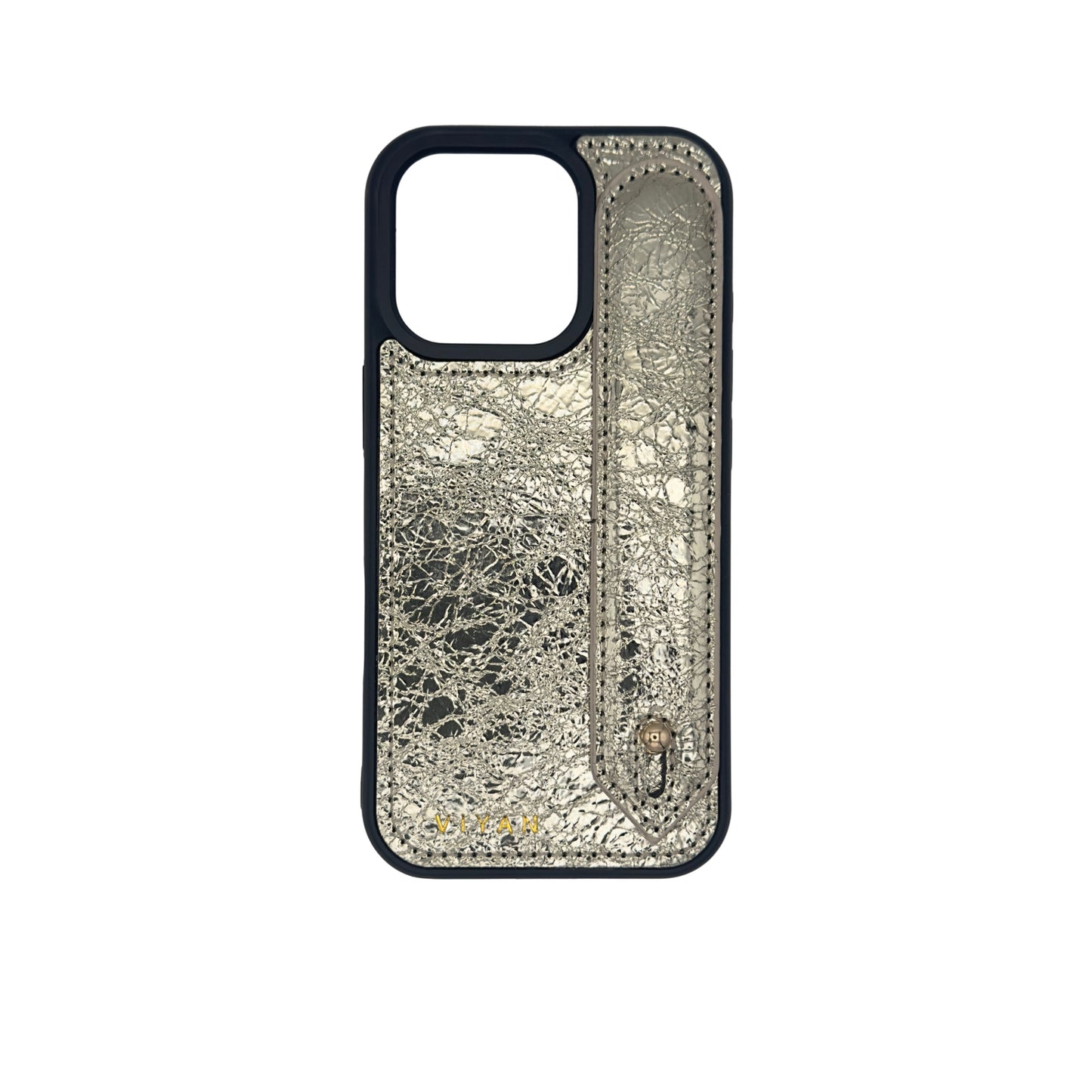 Gold leather iPhone 16 Pro case #gold