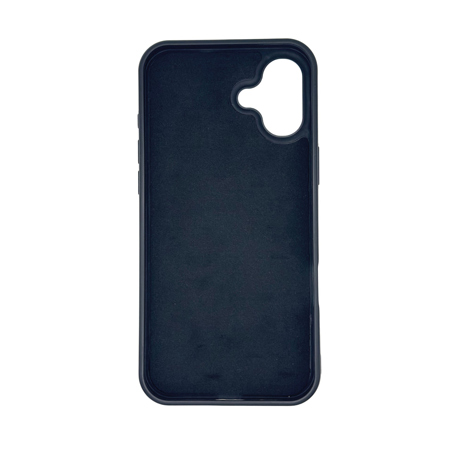 Soft-lined interior of VIYAN leather iPhone 16 Plus case