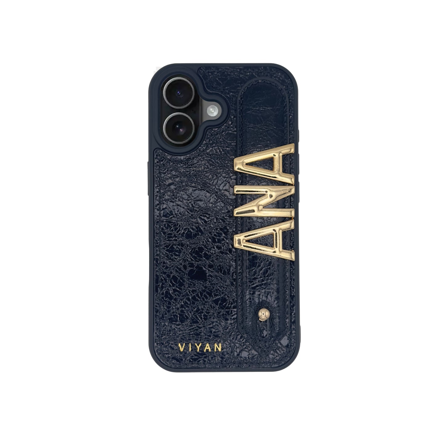 Black leather iPhone 17 case #black