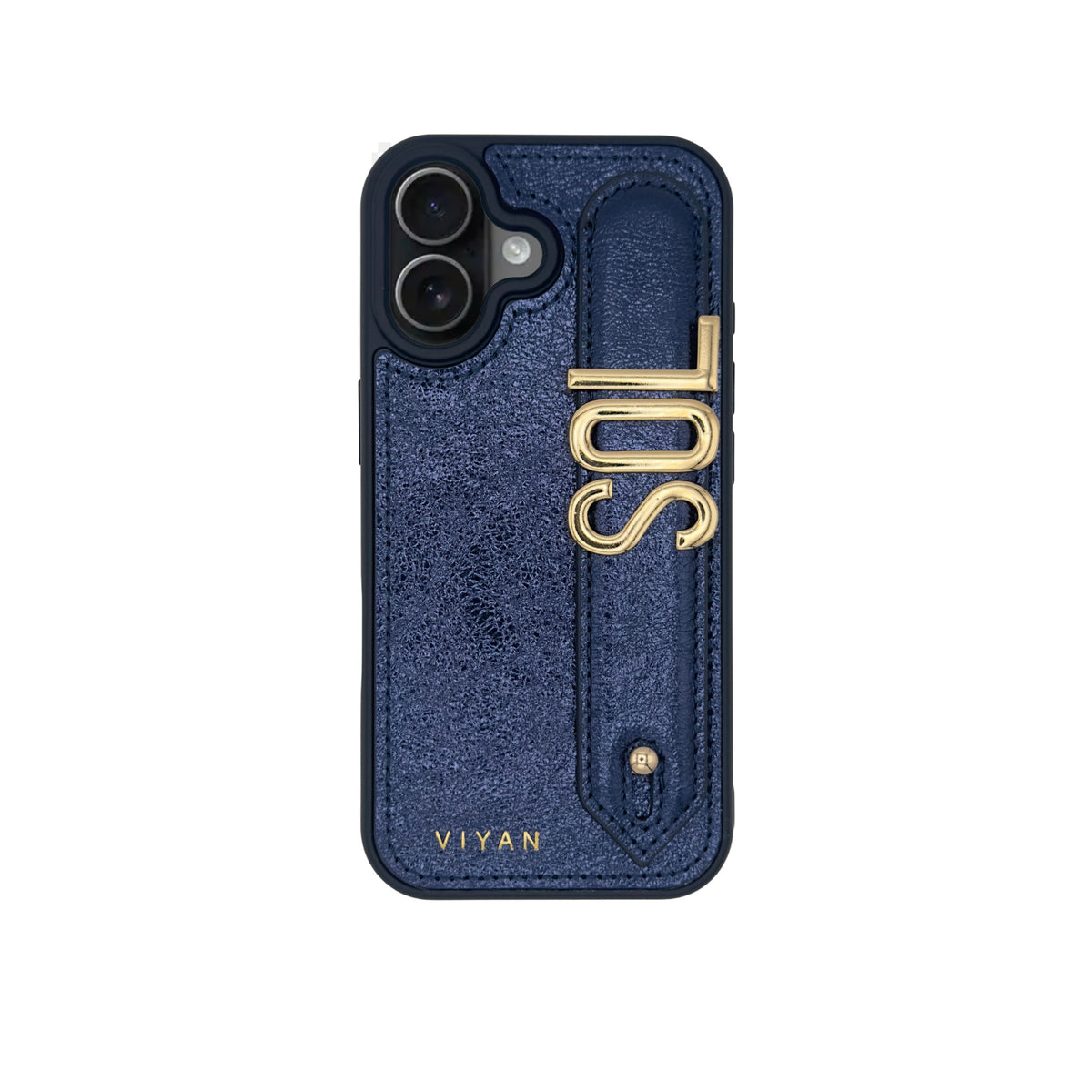 Navy leather iPhone 17 case #navy