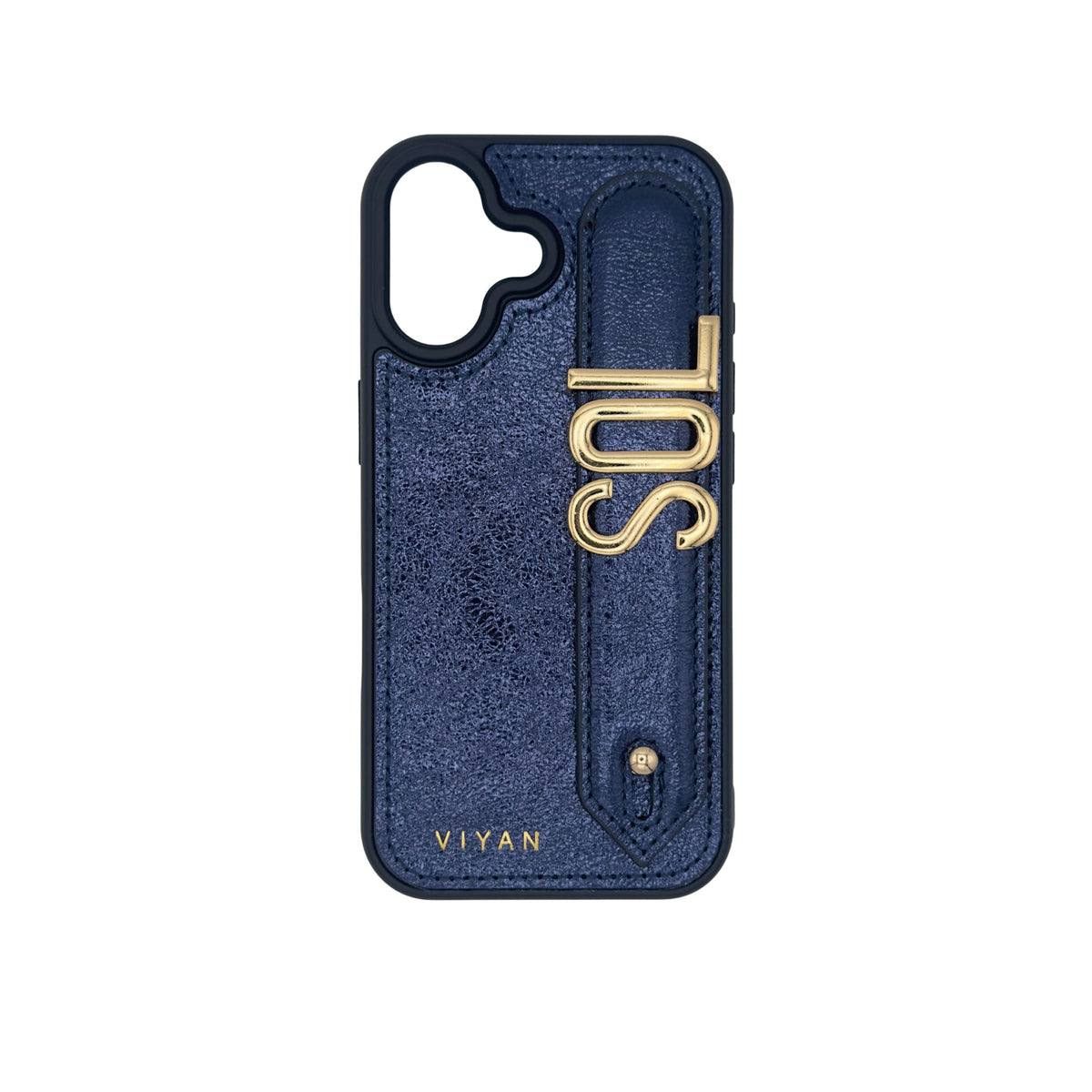 Navy leather iPhone 17 case #navy