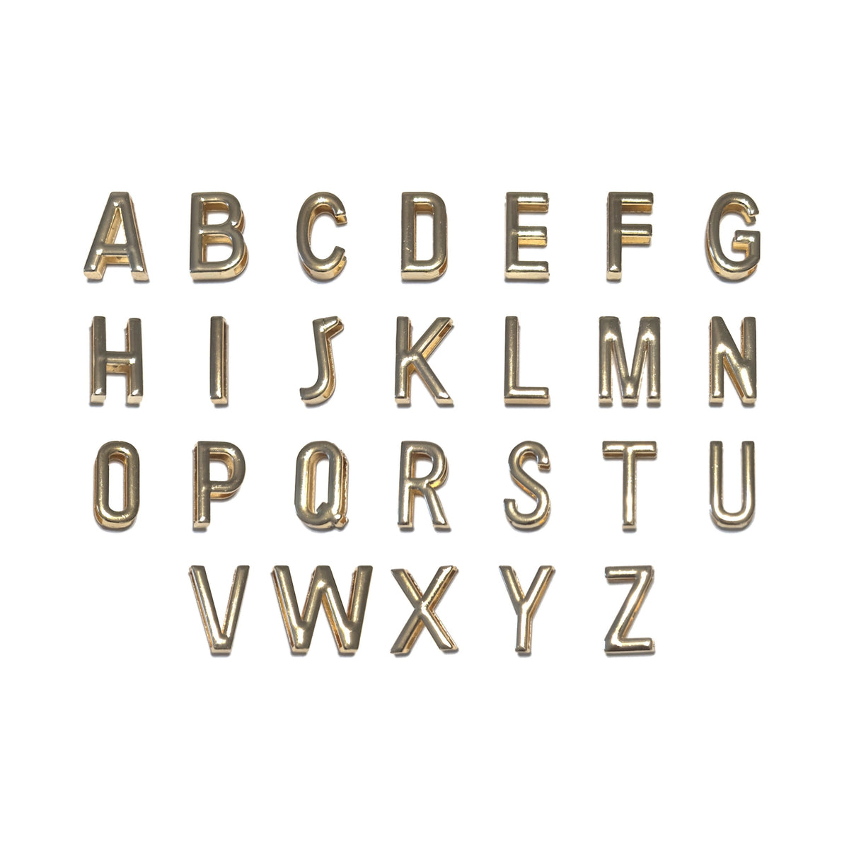 Letter charms A to Z, shown in gold #navy #gold #black #burgundy #pink #champagne gold