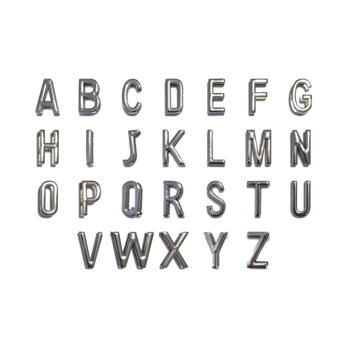 Silver letter charms A-Z for VIYAN leather case #silver