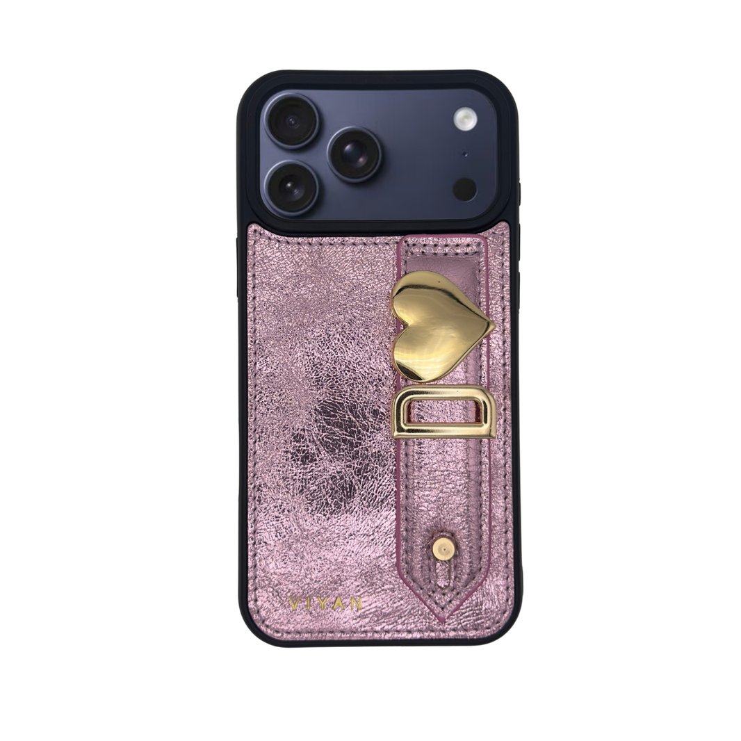 Pink leather iPhone 17 Pro Max case #pink