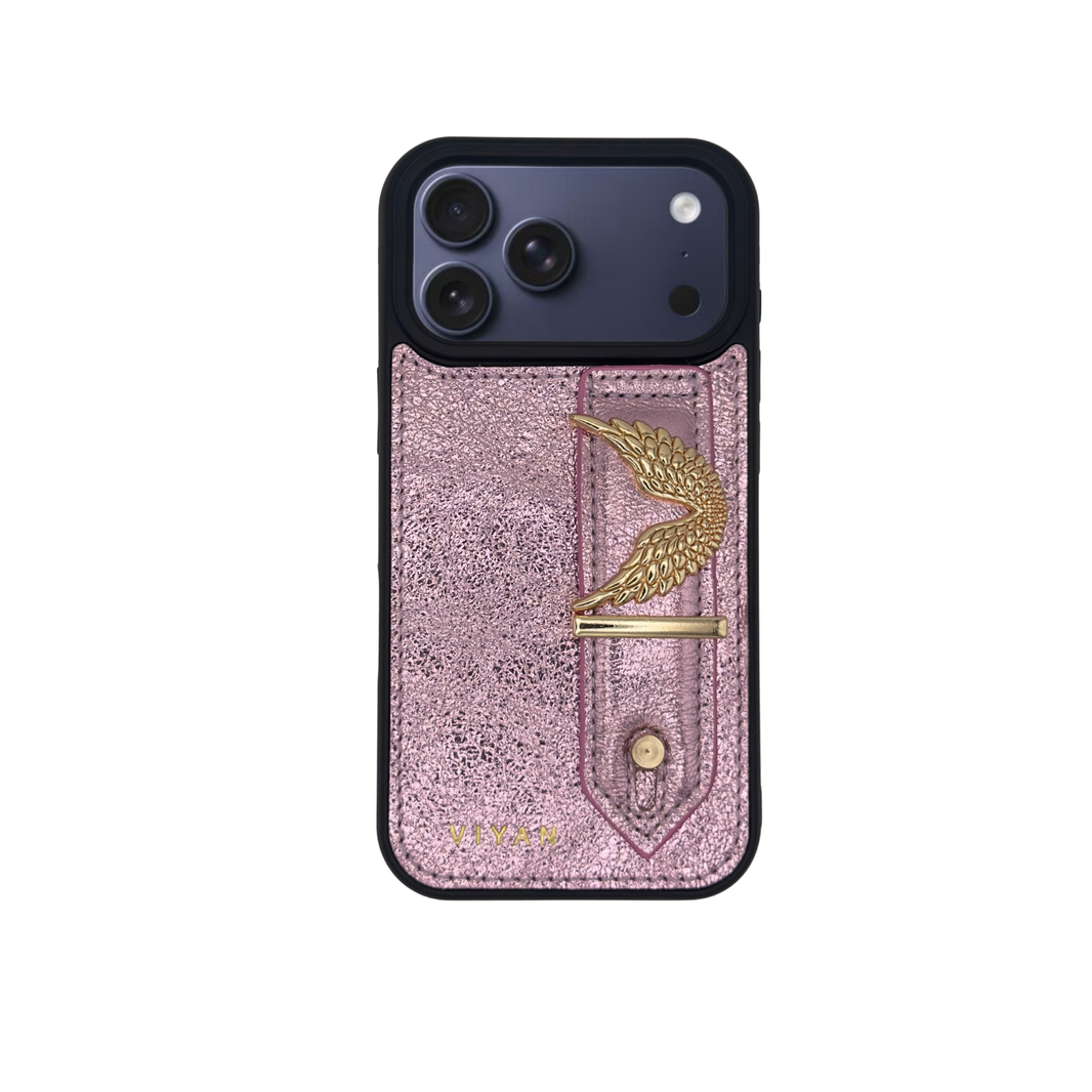 Pink leather iPhone 17 Pro case #pink