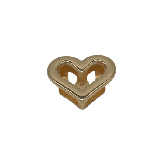 Gold-tone blank heart charm by VIYAN #gold