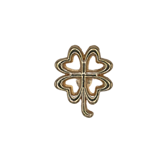 Gold-tone clover charm by VIYAN #gold