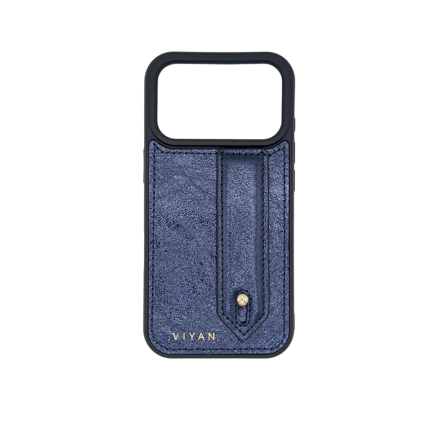 Navy leather iPhone 17 Pro case #navy