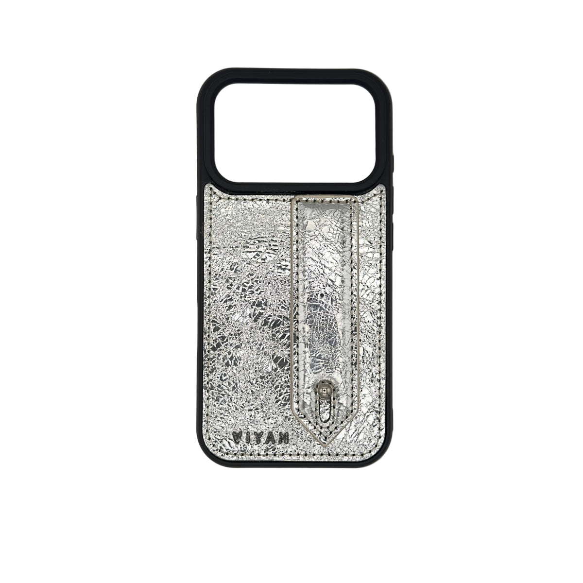 Silver leather iPhone 17 Pro case #silver
