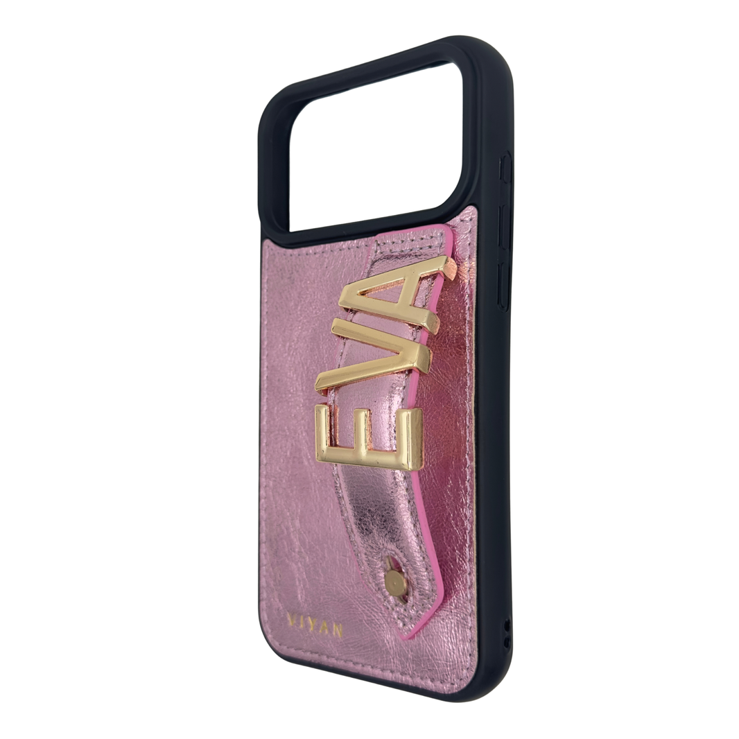 Pink leather iPhone 18 Pro Max case #pink