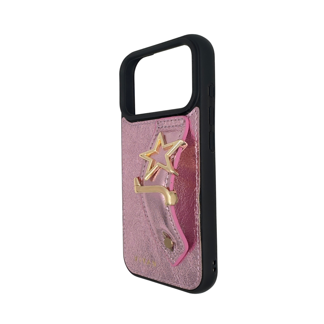 Pink leather iPhone 18 Pro case #pink