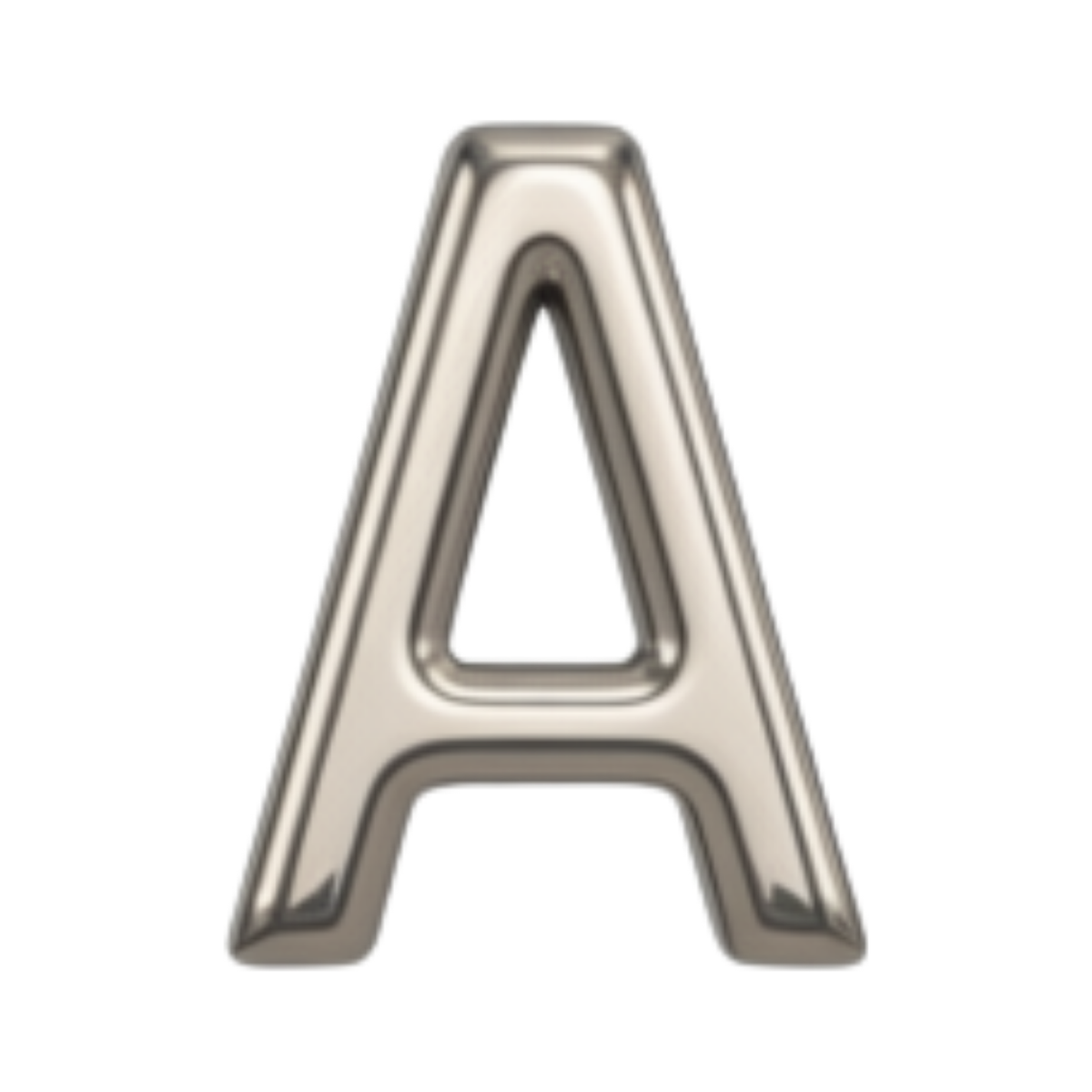 Silver letter A charm by VIYAN