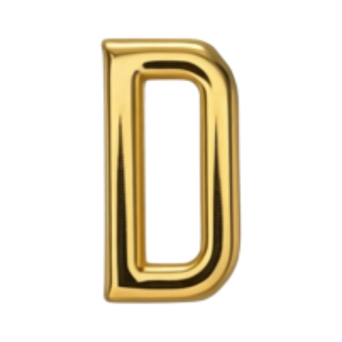 Gold letter D charm by VIYAN