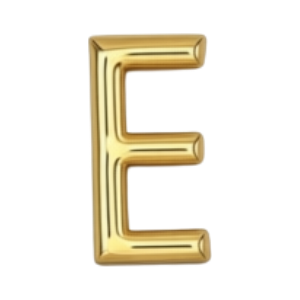 Gold letter E charm by VIYAN