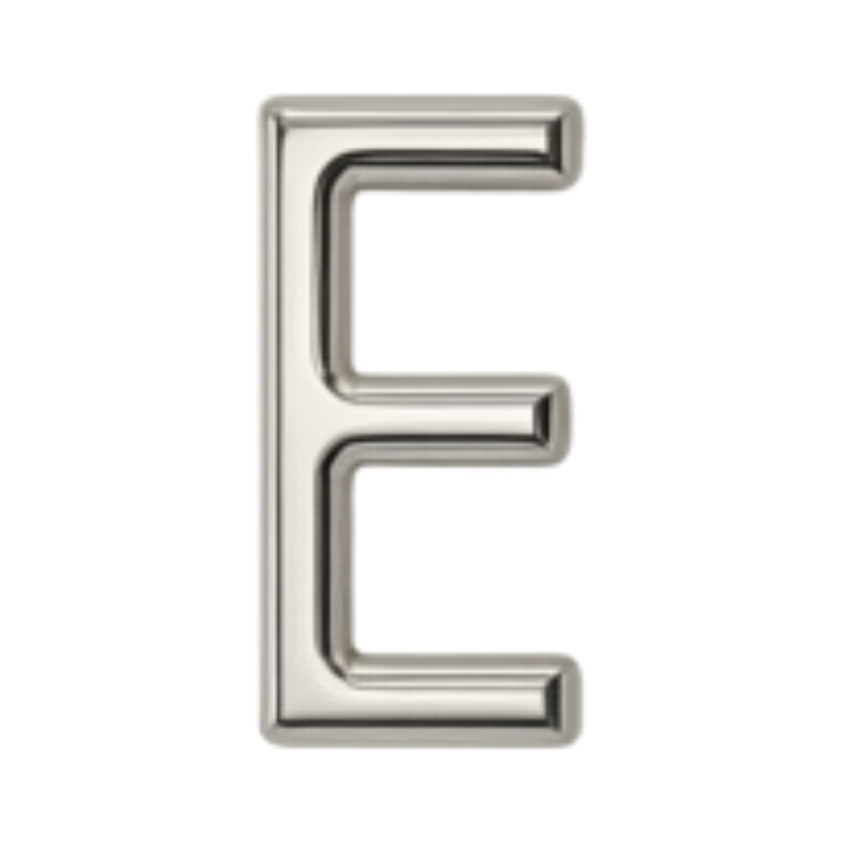 Silver letter E charm by VIYAN