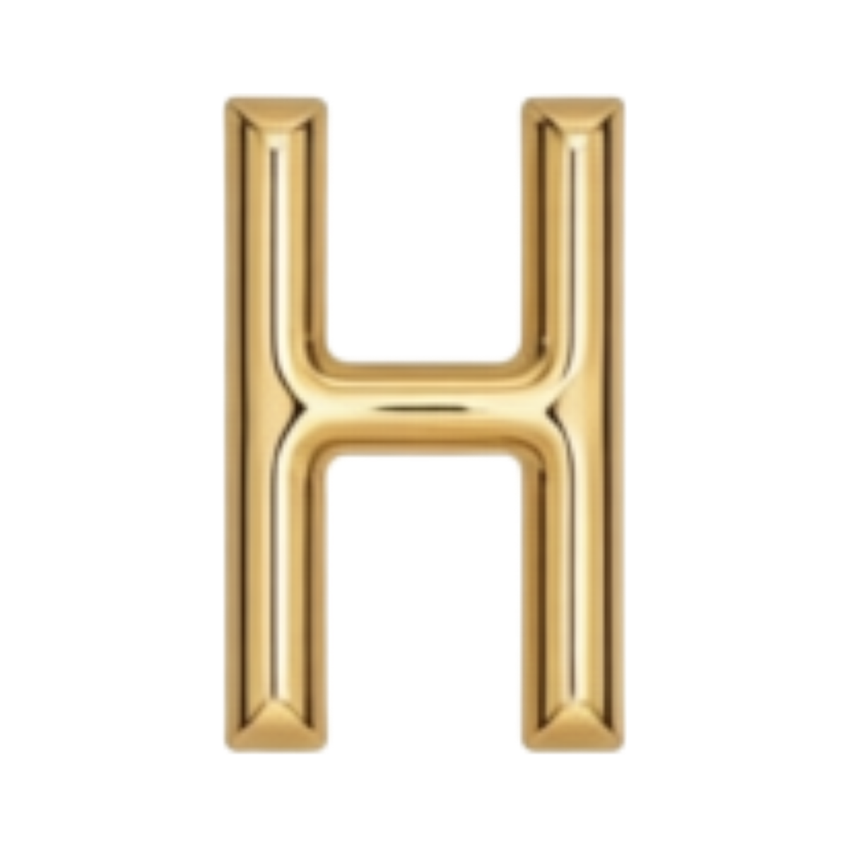 Gold letter H charm by VIYAN