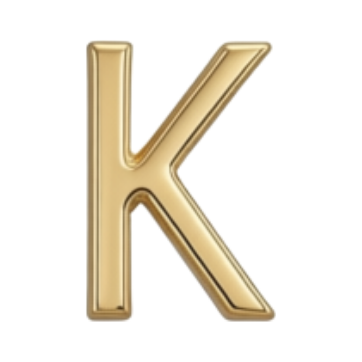 Gold letter K charm by VIYAN