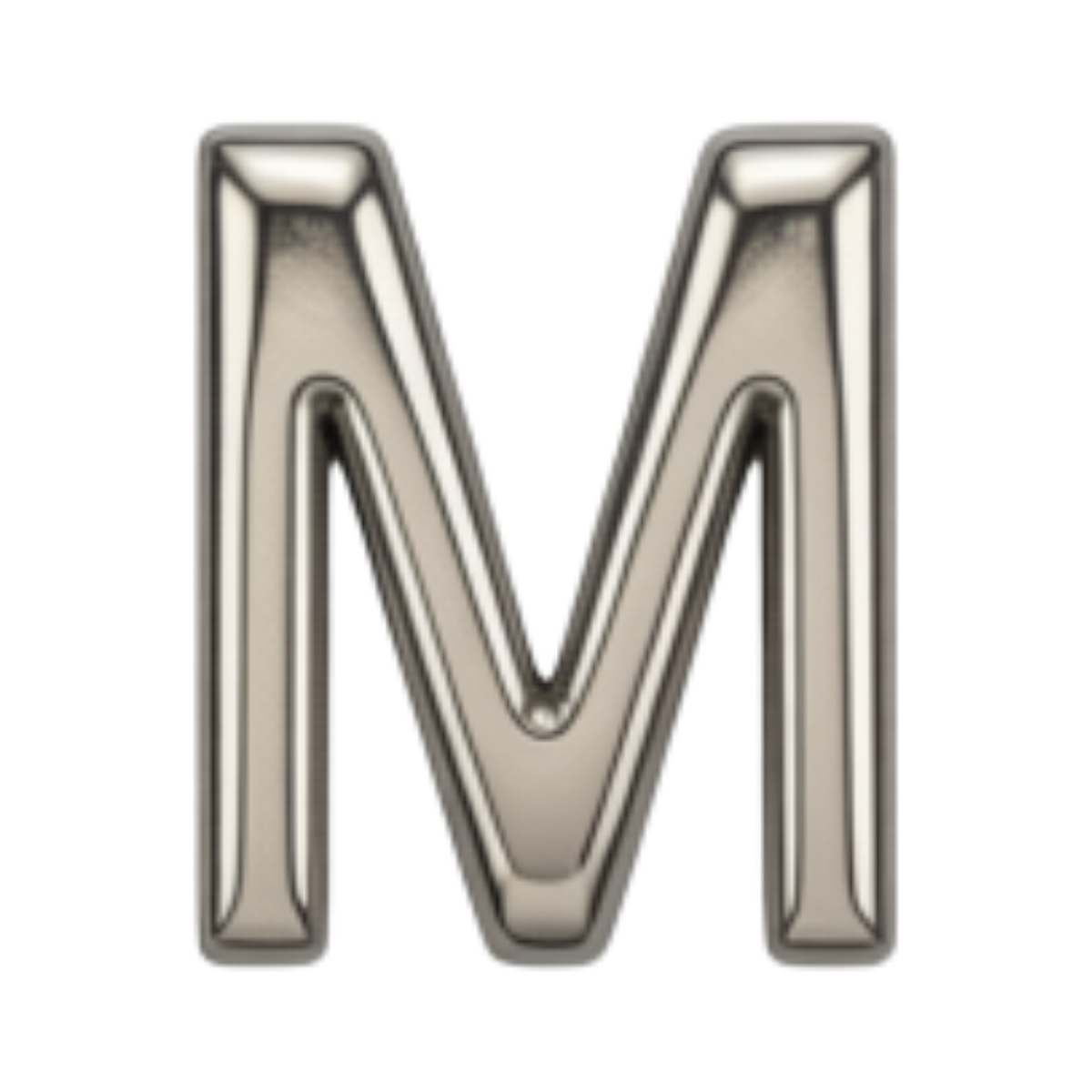 Silver letter M charm by VIYAN