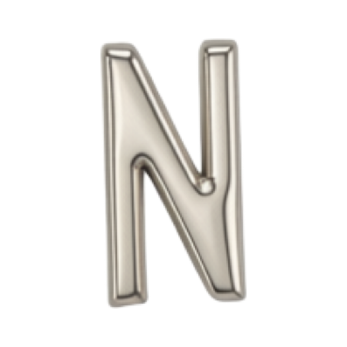 Silver letter N charm by VIYAN