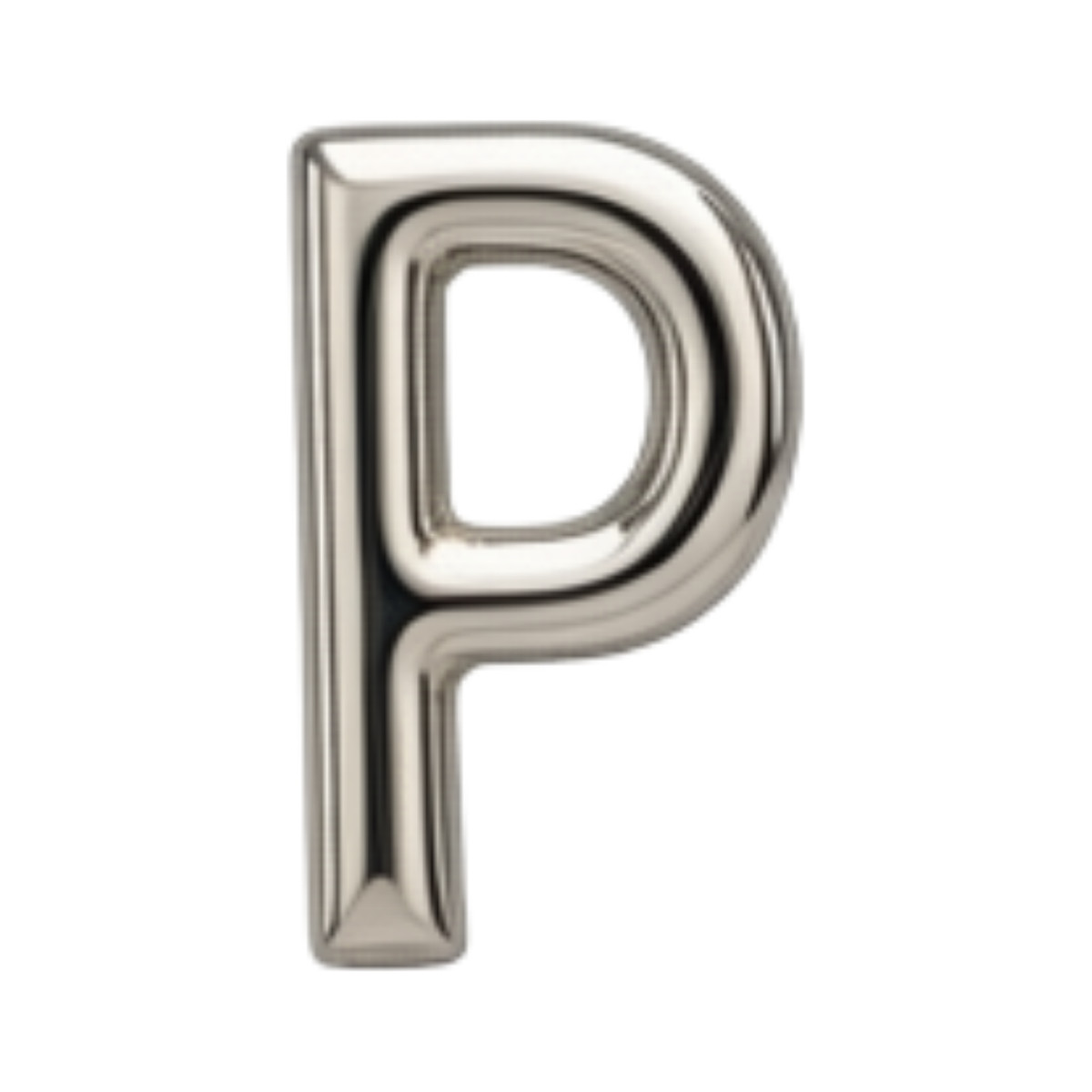 Silver letter P charm by VIYAN