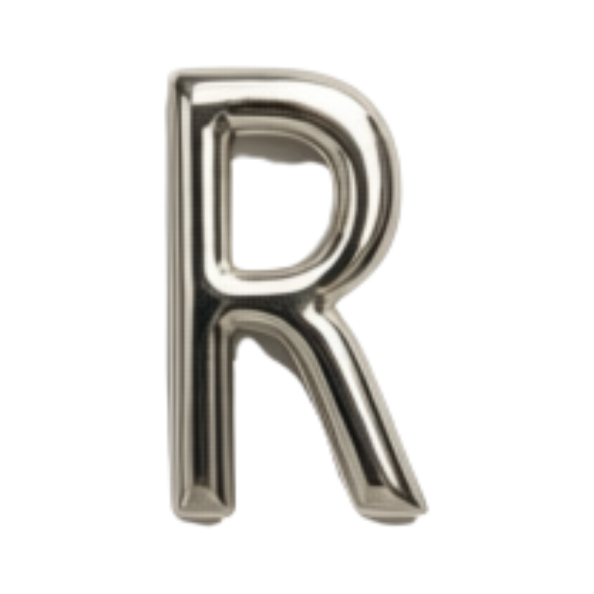 Silver letter R charm by VIYAN