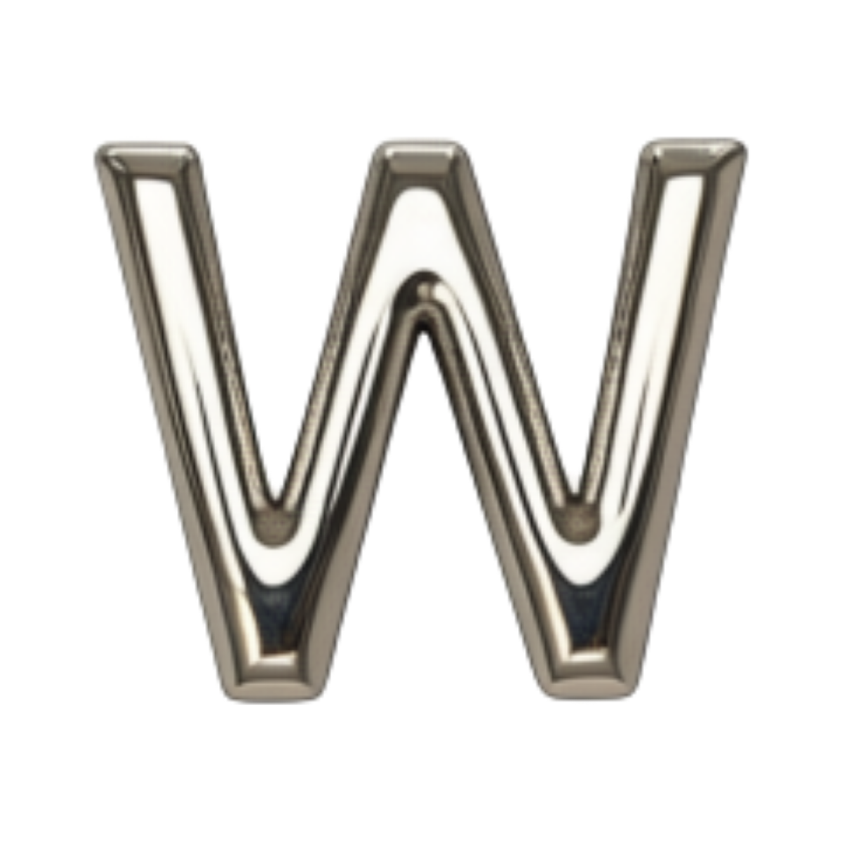 Silver letter W charm by VIYAN