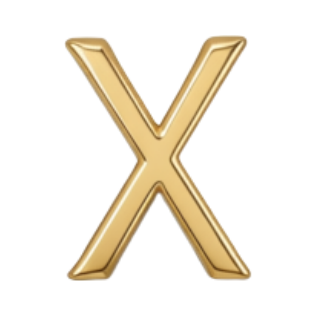 Gold letter X charm by VIYAN