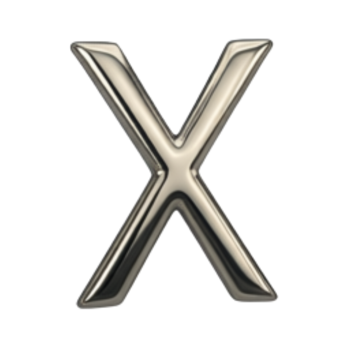 Silver letter X charm by VIYAN