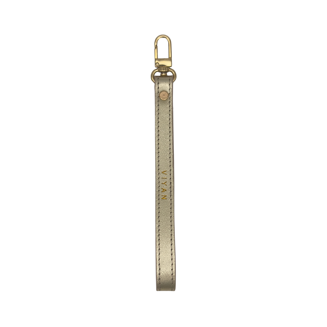 Champagne Gold genuine leather wrist strap #champagne gold